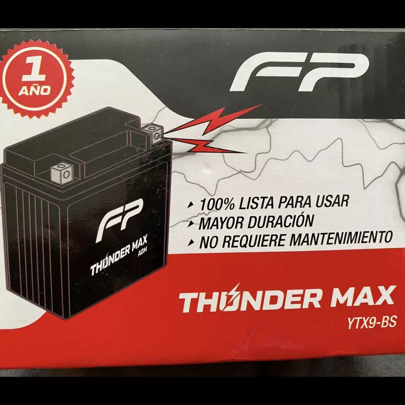 BATERIA FP THUNDER MAX AGM YTX9-BS