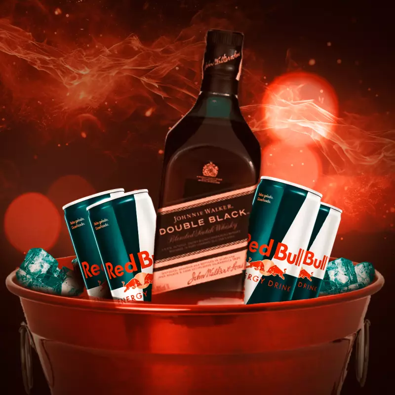 Double Black+ 4 energéticos red bull