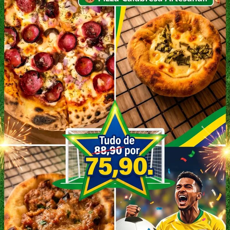 Combo 4 Esfihas + Pizza Calabresa