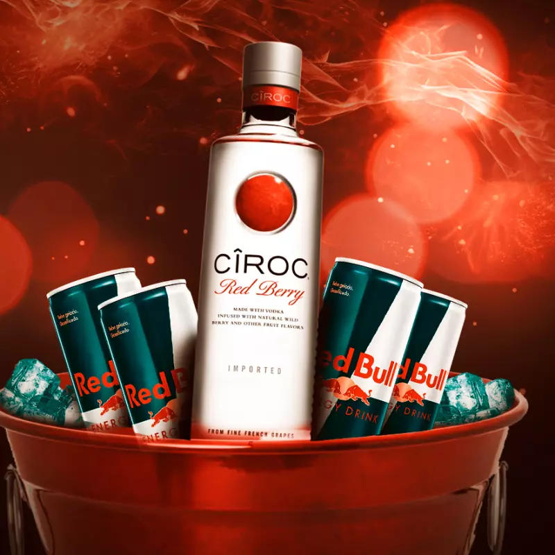 Cîroc Sabor + 4 energéticos red bull