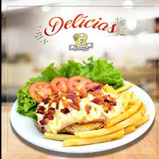 Lanche no prato frango