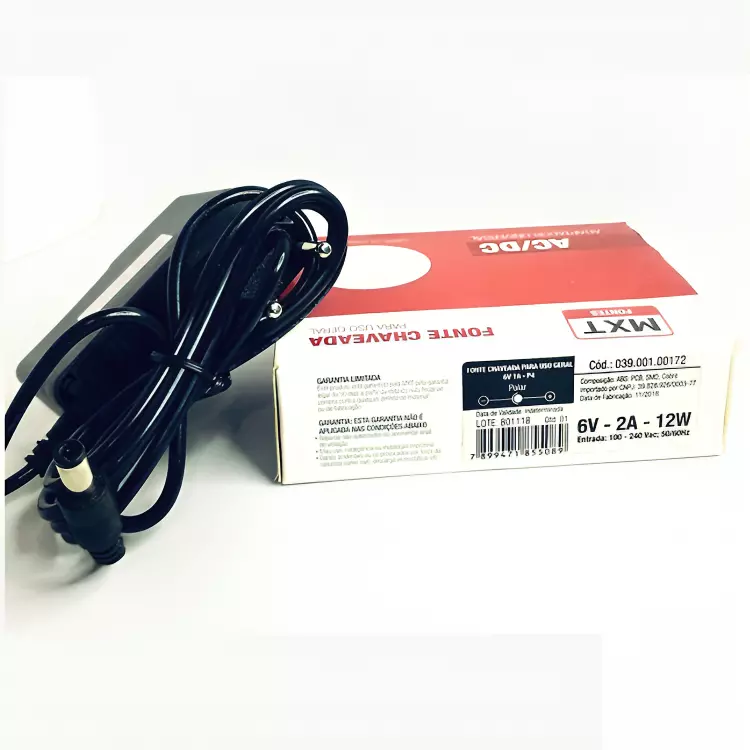 FONTE MXT 6V/2A 12W
