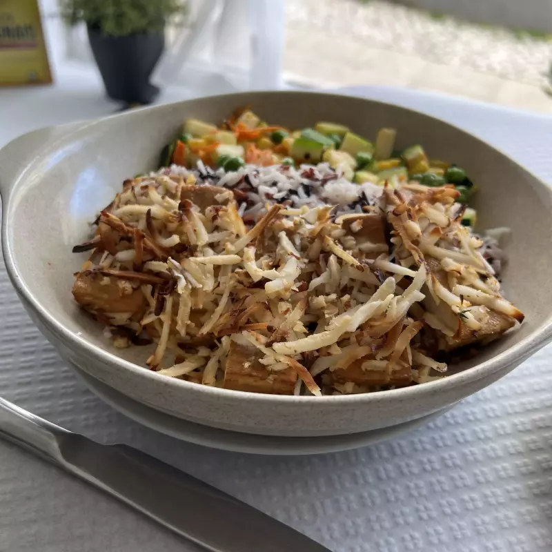 Lombo de Tofu em Crosta de Coco🌱🌿Ⓥ