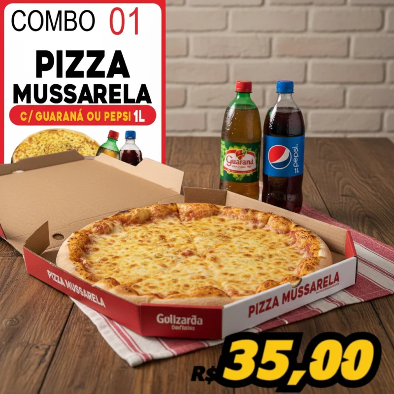 Combo 01 Pizza Muçarela