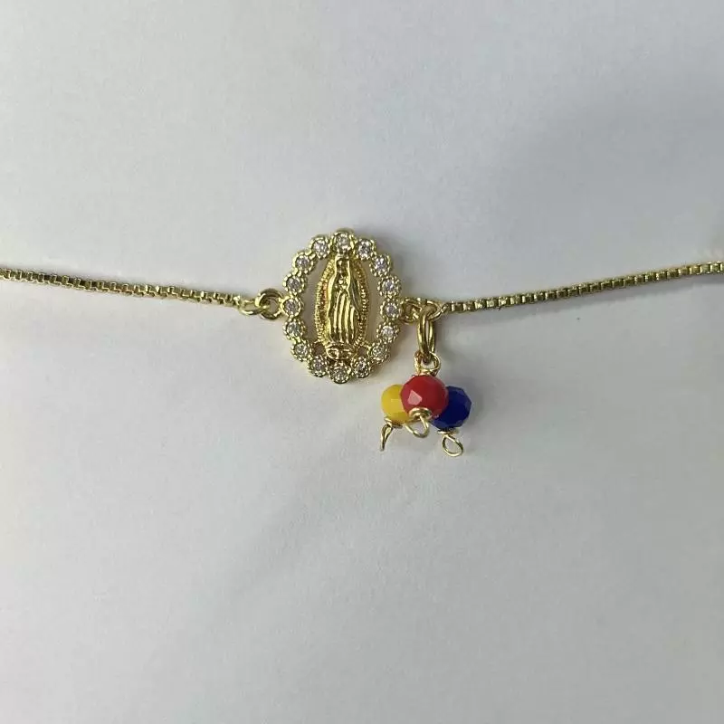 Pulsera Virgen de Guadalupe tricolor