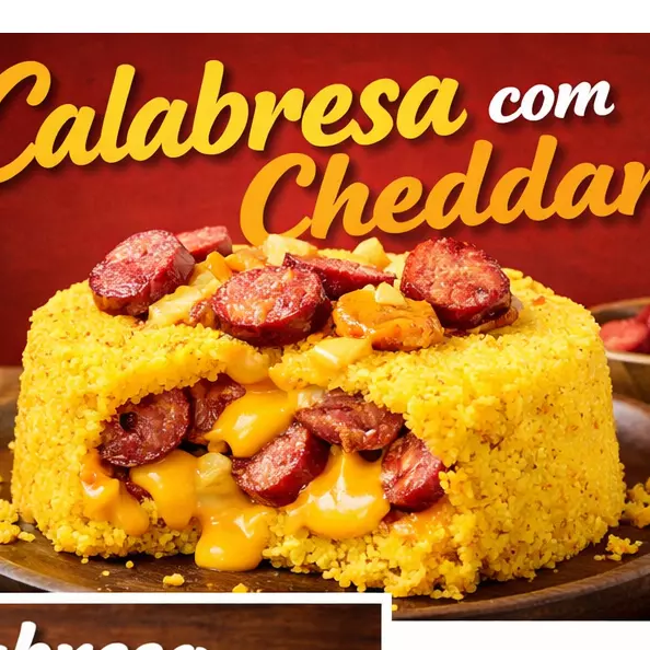 Cuscuz Recheado: Cheddar e Calabresa