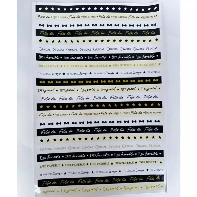 Hoja pretroquelada padre rayas