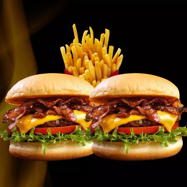 2 X - Tudo's + Batata Frita"P"😋🍔🍟