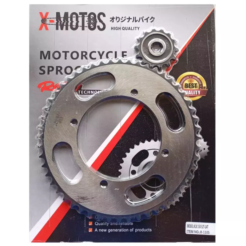 SET SPROCKET KLX 150 52T 14T XMAX