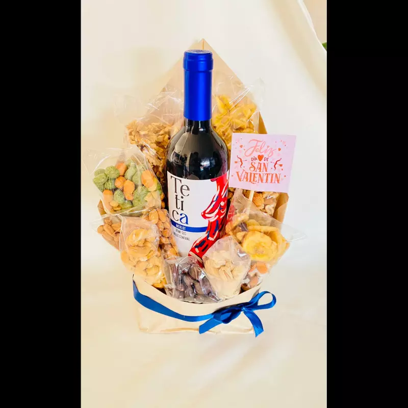 Box vino frutos secos