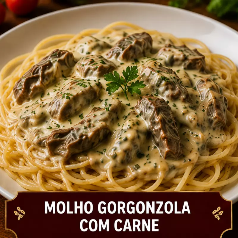 🍝 Molho Gorgonzola com Carne