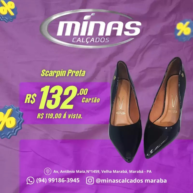 Scarpin Preta RF:11841101