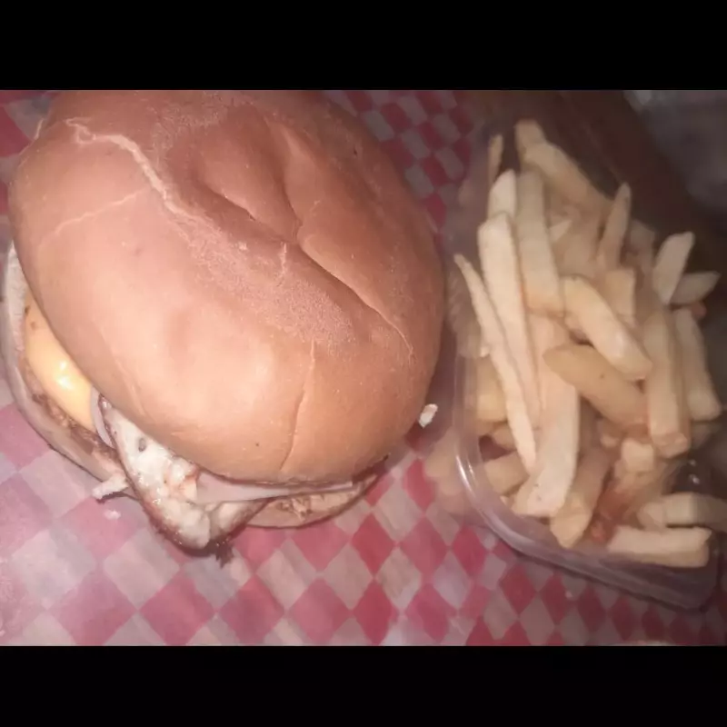 Hamburguesa casera simple c/papas