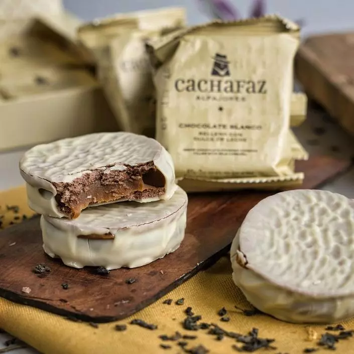 Alfajor Cachafaz de Chocolate Blanco