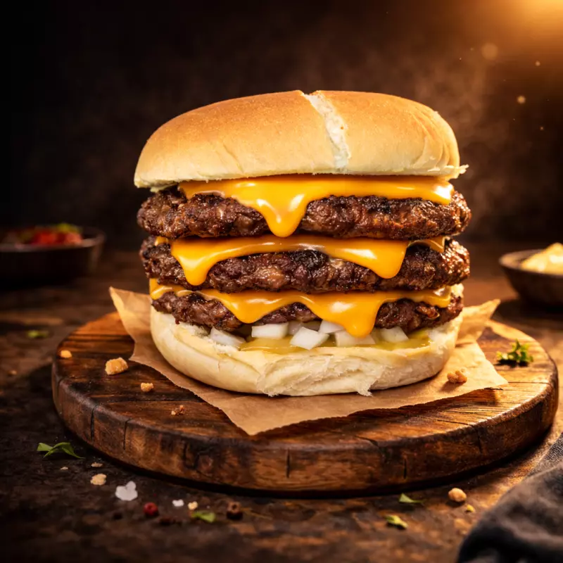 X Triplo Burguer Cheddar