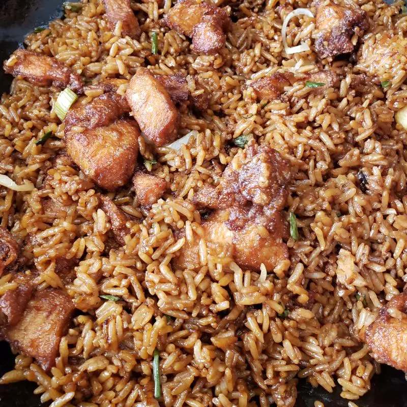 ARROZ FRITO CON POLLO Y RES