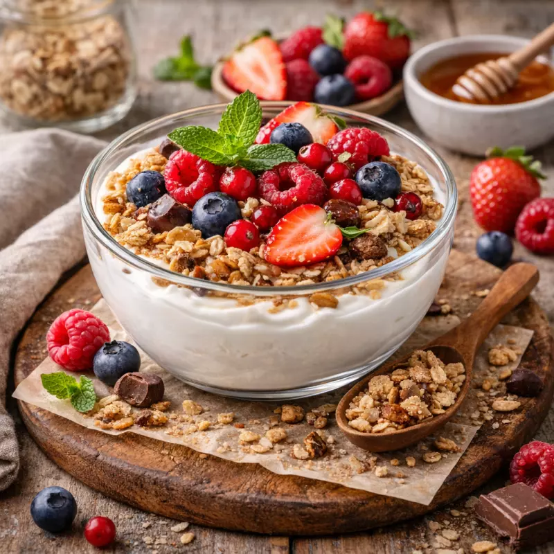 🥣 Fromage Blanc Muesli Fruits Rouge