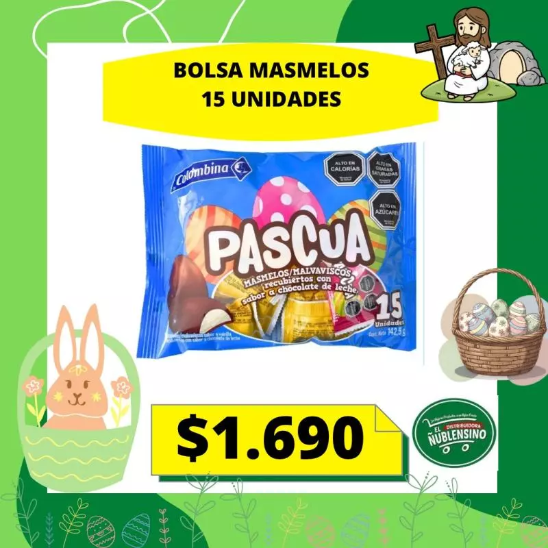 Bolsa masmelos 15 unidades