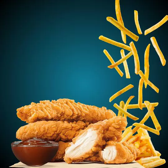 Chicken tenders con papas