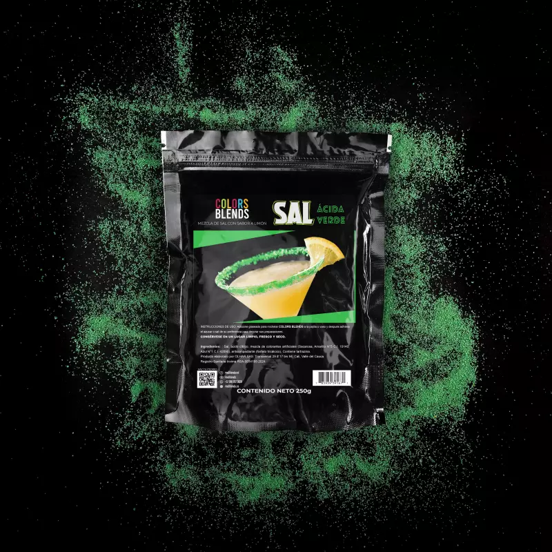 Sal acida color verde 250g