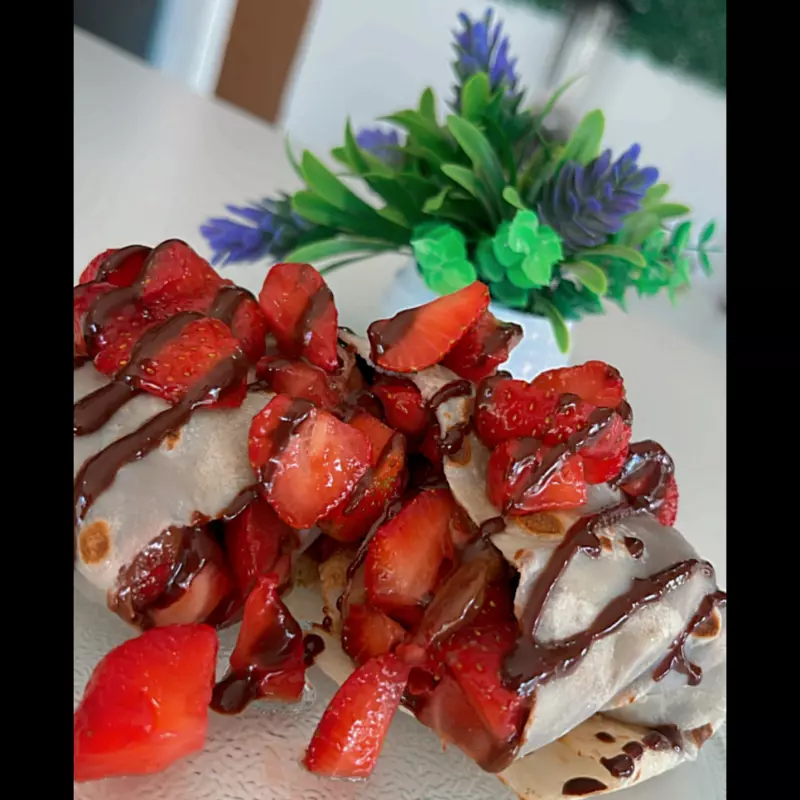 Crepa de Nutella con Fresas y chco
