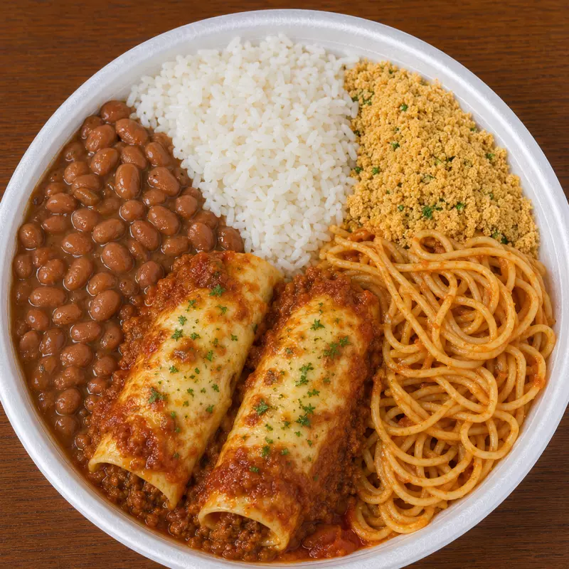 Panqueca a bolonhesa