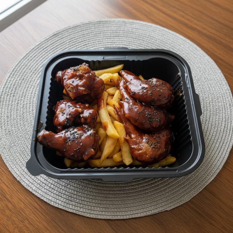 6 ALITAS BBQ (CON PAPAS)