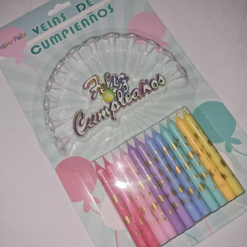 Velas de cumpleaños x12
