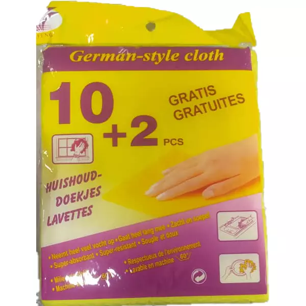 Paño de microfibra limpieza 12und