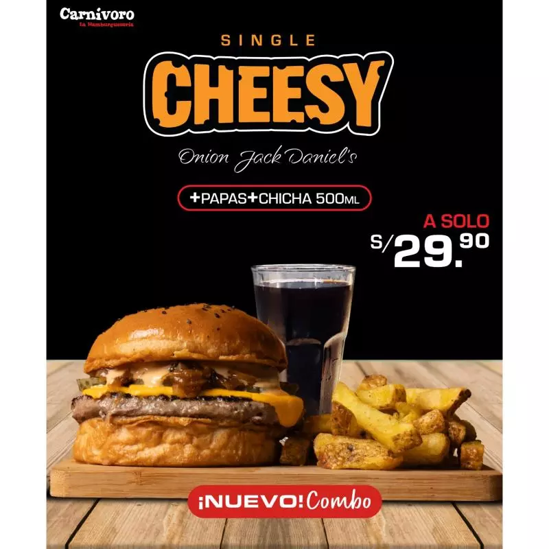 COMBO SINGLE CHEESY ONION JACK D