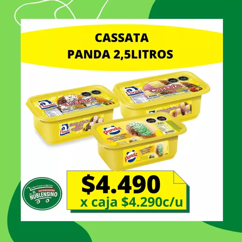 Caja cassata Panda 4x 2.5L
