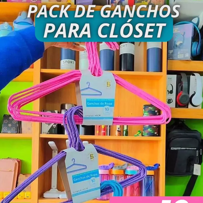 Pack de ganchos para closet