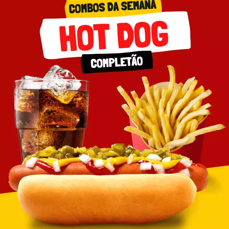COMBO HOT DOG COMPLETÃO