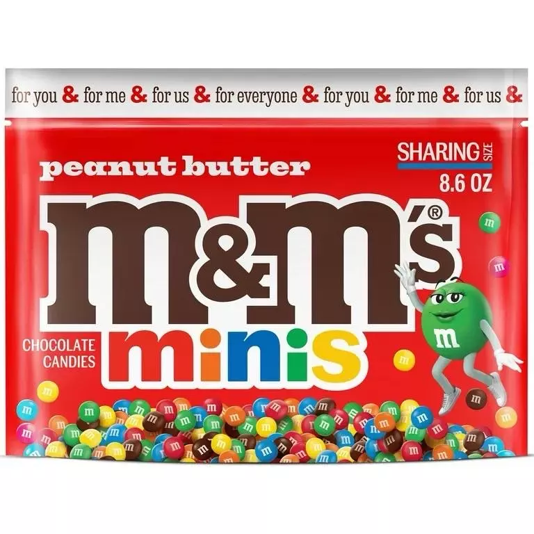 M&M peanut butter minis 8.6 oz