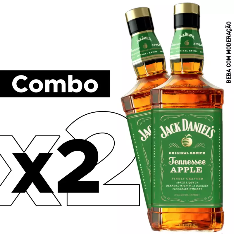Combo x2 Whisky J. Daniel’s Apple 1L