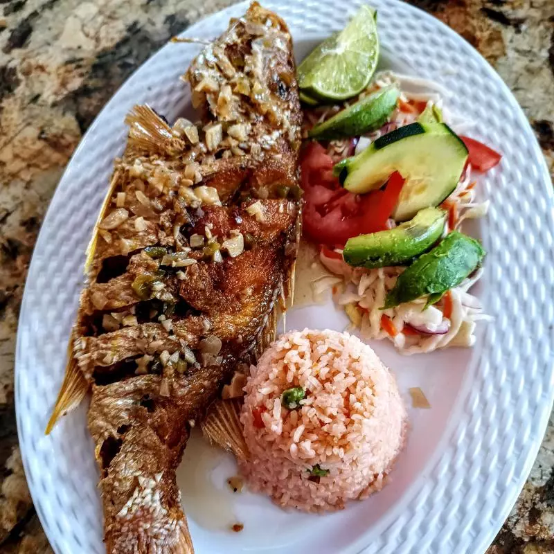 Pargo frito