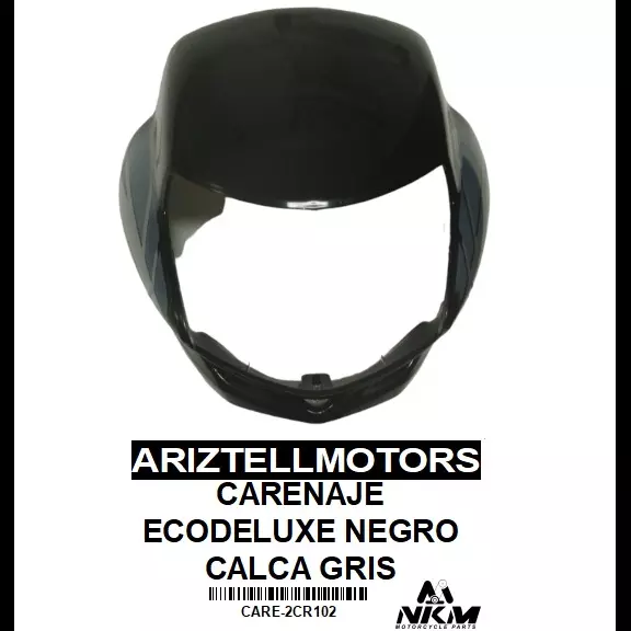 CARENAJE ECODELUXE NEGRO CALCA GRIS