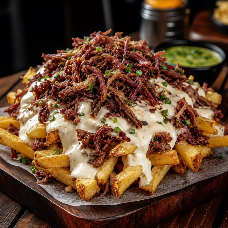 Batata c/Carne do Sol e Cream Cheese