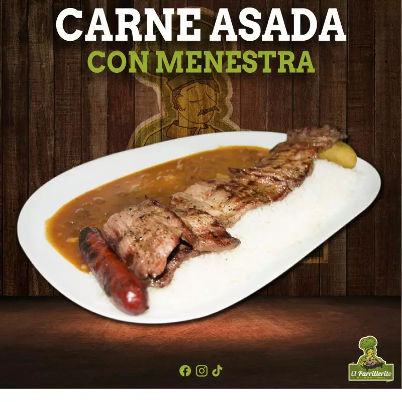 CARNE ASADA CON MENESTRA