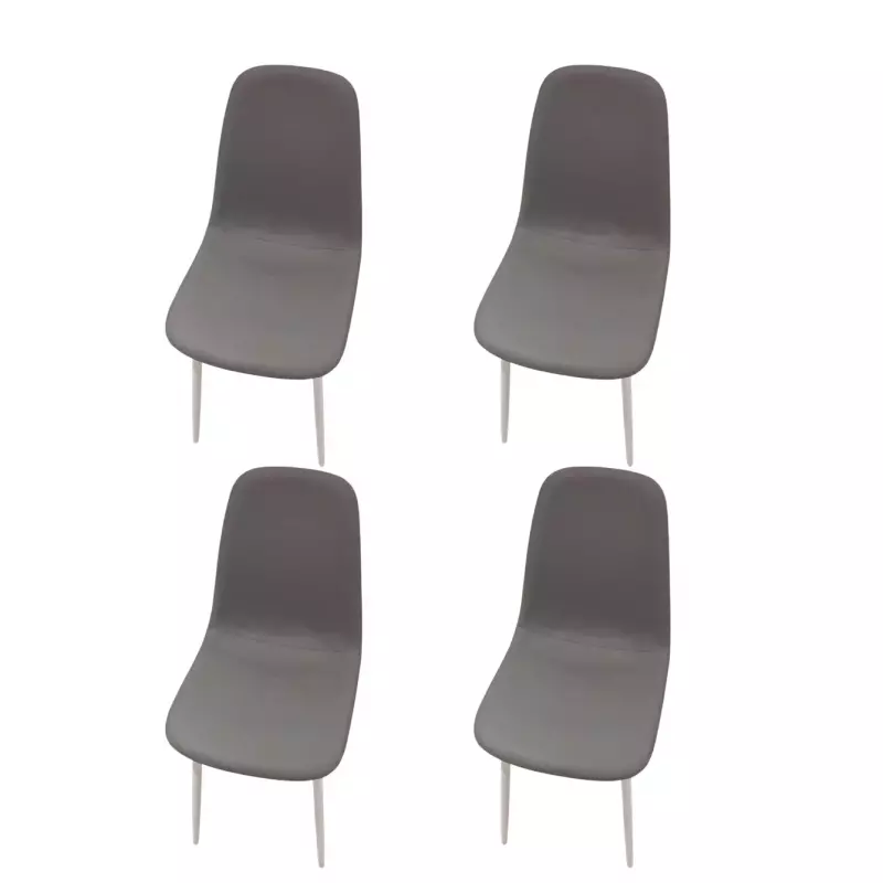Pack de 4 silla Albis ecocuero Gris