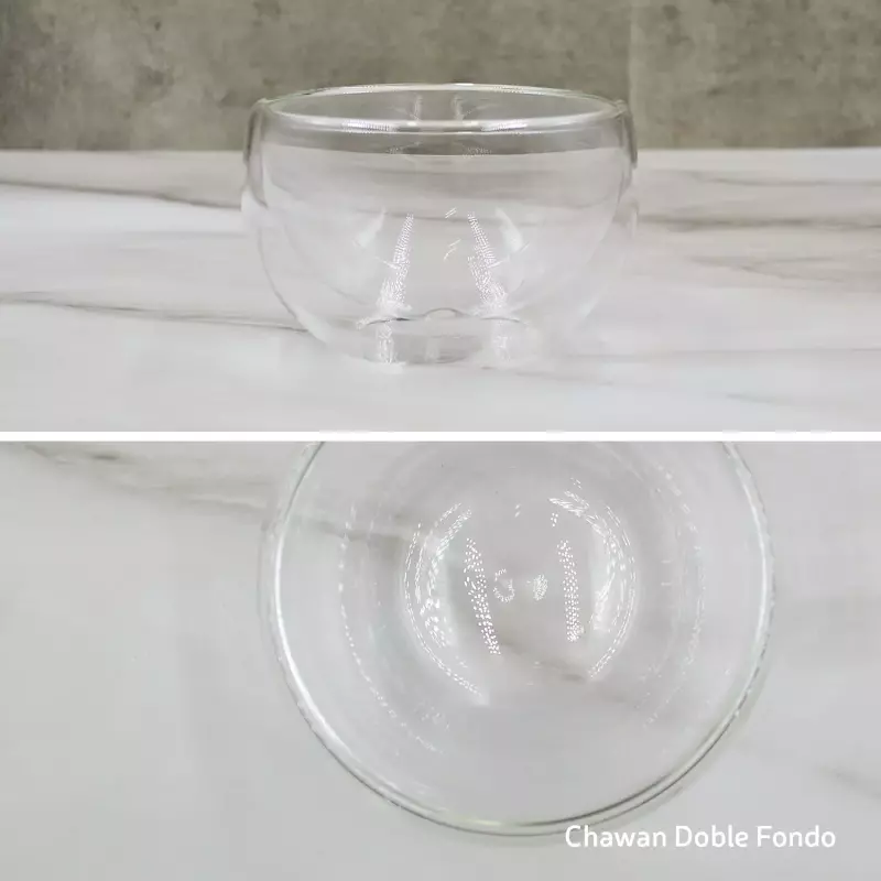 Chawan Vidrio doble fondo - Tazón