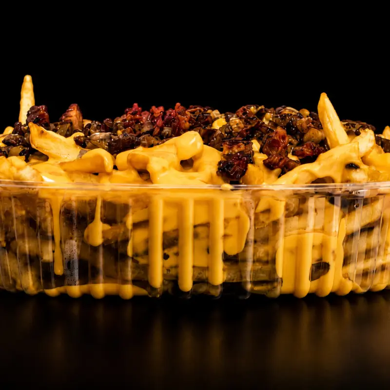 Papas con Cheddar y Bacon