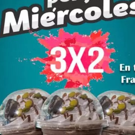 3x2 en frappes.