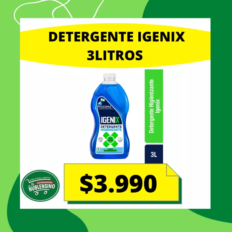 Detergente igenix 3 litros