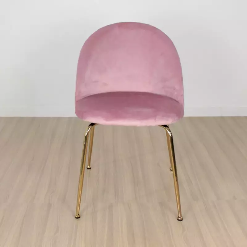 Silla Frank pana pata dorada Rosa