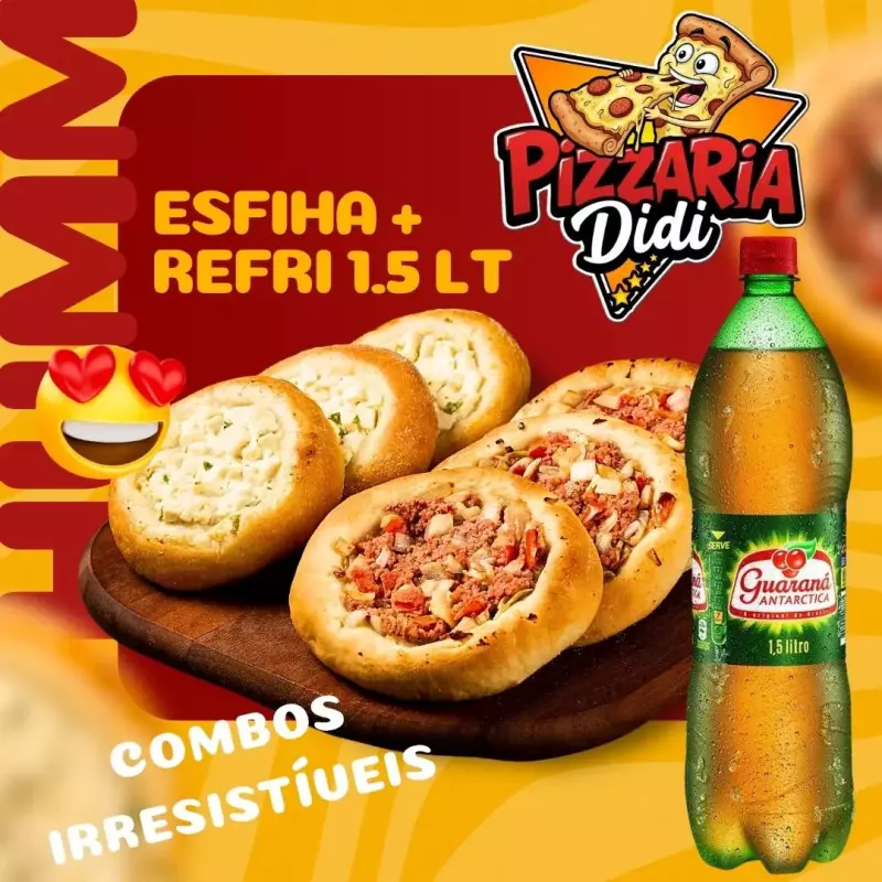 15 ESFIHAS + RERI 1.5 LITROS