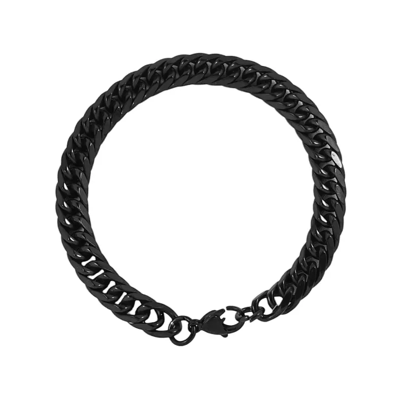 9mm Black Cuban Bracelet