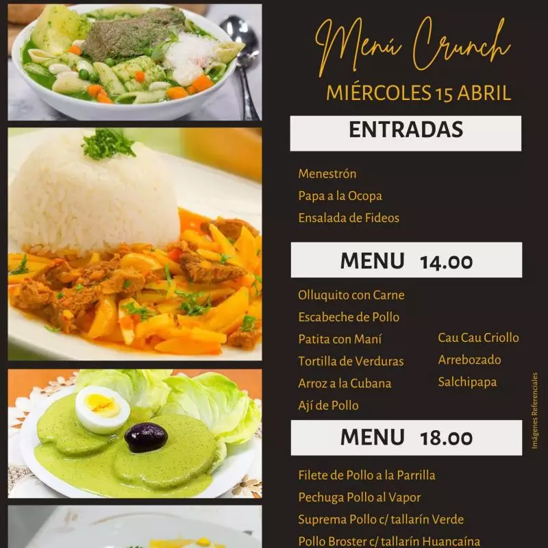 Menú 14.00 soles