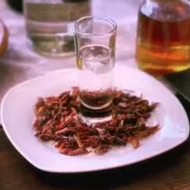 CHAPULINES AL MEZCAL