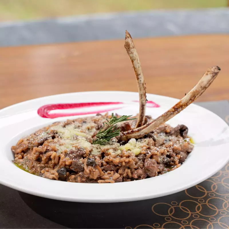 Risotto Agnello e Funghi Porcini